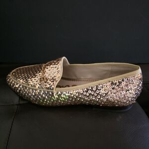 Sam Edelman Gold Sequin Loafers